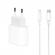 Incarcator pcs a2347 compatibil cu iphone apple, cu cablu de date, type-c la tip lightning, fast charge 20w, 1m