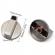 Set 4 butoane pentru aragaz/cuptor, zinc, 6 mm, argintiu/negru