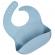 Set diversificare din silicon, bavetica, farfurie, pahar 2 in 1, bol ventuza, lingurita, furculita, pai, fara bpa, albastru deschis