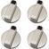 Set de 4 butoane aragaz, argintiu