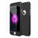 Husa full cover 360° (fata + spate + geam sticla) pentru iphone 6 plus / 6s plus, negru