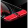 Husa full cover 360 gkk apple iphone 8 - negru-rosu
