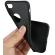 Husa iphone 7 (4.7 inch) din silicon dens, decupaj logo , negru mat