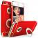 Husa telefon iphone 6 plus / 6s plus offera protectie 360° 3in1 ultrasubtire - red s matte ring + folie