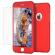 Husa full cover 360° (fata + spate + folie sticla) pentru iphone 7, red