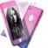 Husa telefon apple iphone 6 plus /6s plus protectie 360 ultrasubtire semitransparenta degradee purple + folie sticla