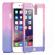 Husa telefon apple iphone 6 plus /6s plus protectie 360 ultrasubtire semitransparenta degradee purple + folie sticla