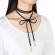 Choker mystyle fashion black snur - colier elegant pentru gat - black delux