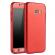Husa 360° matte full protection - samsung galaxy a3 2017 - rosu - (fata + spate + geam sticla)