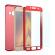 Husa 360° matte full protection - samsung galaxy a3 2017 - rosu - (fata + spate + geam sticla)