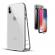 Husa magnetic case 360° + folie autoregenerativa pentru iphone x, silver