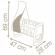 Leagan pentru papusa smoby baby nurse cradle maro cu baldachin