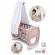 Leagan pentru papusa smoby baby nurse cradle maro cu baldachin
