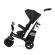 Tricicleta pentru copii kinderkraft easytwist black cu scaun reversibil si copertina protectie uv