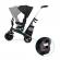 Tricicleta pentru copii kinderkraft easytwist black cu scaun reversibil si copertina protectie uv
