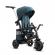 Tricicleta pentru copii kinderkraft easytwist midnight green cu scaun reversibil si copertina protectie uv
