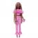 Papusa barbie deluxe style  cu salopeta roz si par impletit