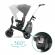 Tricicleta pentru copii kinderkraft easytwist platinum grey cu scaun reversibil si copertina protectie uv