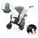 Tricicleta pentru copii kinderkraft easytwist platinum grey cu scaun reversibil si copertina protectie uv