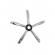 Baza metalica pentru scaun directorial, 56 cm, argintie