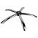 Baza metalica pentru scaun directorial, 56 cm, argintie