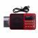 Radio, portabil, acumulator, bluetooth, card sd, usb 2.0, mp3, ecran led, rosu