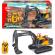 Excavator dickie toys volvo mining excavator 60 cm cu telecomanda, lumini si sunete gri