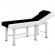 Set salon - Scaun hidraulic, Taburet rotativ, Alb + Masa cosmetica, Pat masaj profesional, 186x70x70cm, Piele Ecologica, Alb-Negru