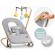Balansoar pentru copii 2 in 1 cu jucarii, nukido 705300, gri