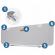 Bariera de protectie pentru pat 120 x 44 x 41 cm nukido 722500 gri