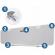 Bariera de protectie pentru pat 150 x 44 x 41 cm nukido 722600 gri