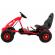Kart cu pedale si roti gonflabile, varsta 3 ani+, 114x59x63 cm, gokart champion - rosu