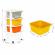 Raft pe roti cu 4 compartimente pentru depozitarea jucariilor modernhome - multicolor