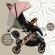Carucior sport appekids travel, ultracompact, tip troller, pink