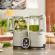 Robot multifunctional nutribaby glass 4 in 1 din sticla si otel inoxidabil celadon green babymoov