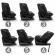 Scaun auto cu isofix kidwell gocar, grupa 40-135 cm, i-size, omologare r129 - negru-gri