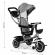 Tricicleta 2 in 1 pentru copii, scaun rotativ 360°, roti din spuma eva, ecotoys wql-066-52 - gri