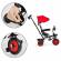 Tricicleta 3 in 1 pentru copii, scaun rotativ 360°, roti din spuma eva, ecotoys wql-066-51 - rosu