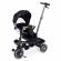 Tricicleta pentru copii, scaun rotativ 360°, roti din spuma eva, ecotoys wql-186 - negru