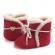 Cizmulite imblanite rosii - warm baby boots (marime disponibila: 6-9 luni