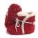 Cizmulite imblanite rosii - warm baby boots (marime disponibila: 6-9 luni