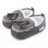 Pantofiori gri imblaniti cu ciucurei (marime disponibila: 6-12 luni (marimea 19