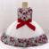 Rochita ocazie cu broderie visinie (marime disponibila: 3-6 luni (marimea 18