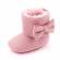 Cizmulite roz cu fundita (marime disponibila: 9-12 luni (marimea 20
