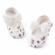 Pantofiori albi cu floricele si fundita (marime disponibila: 6-9 luni (marimea