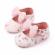 Pantofiori roz cu floricele si fundita (marime disponibila: 3-6 luni (marimea