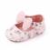 Pantofiori roz cu floricele si fundita (marime disponibila: 3-6 luni (marimea