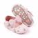 Pantofiori roz cu floricele si fundita (marime disponibila: 3-6 luni (marimea
