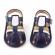 Sandalute bleumarine cu barete pentru baietei (marime disponibila: 3-6 luni