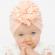 Caciulita tip turban cu floare aplicata in fata (marime disponibila: 6-9 luni
